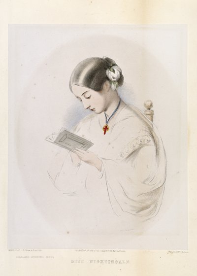 Florence Nightingale, graviert von R.J. Lane, veröffentlicht 1854 von Hilary Bonham-Carter